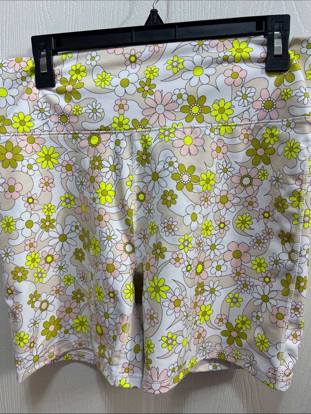 Fabletics Neon Yellow & Light Pink Floral Athletic short
